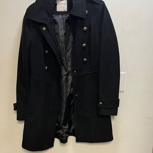 Esprit Men's Elegant Black Pea Coat